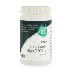 ABBLO D3-Vitamin 25 mikg, 100 stk (Udløb: 09/2026)